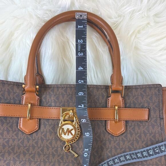 Michael Kors Hamilton Medium Logo Satchel - Picture 13 of 15